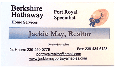 Jackie May, Port Royal Naples, Florida